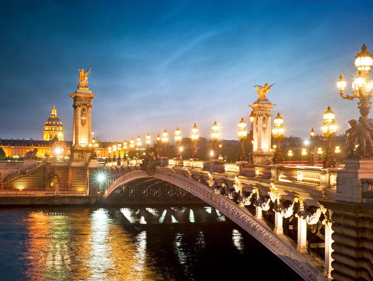 Paris Bridge Night